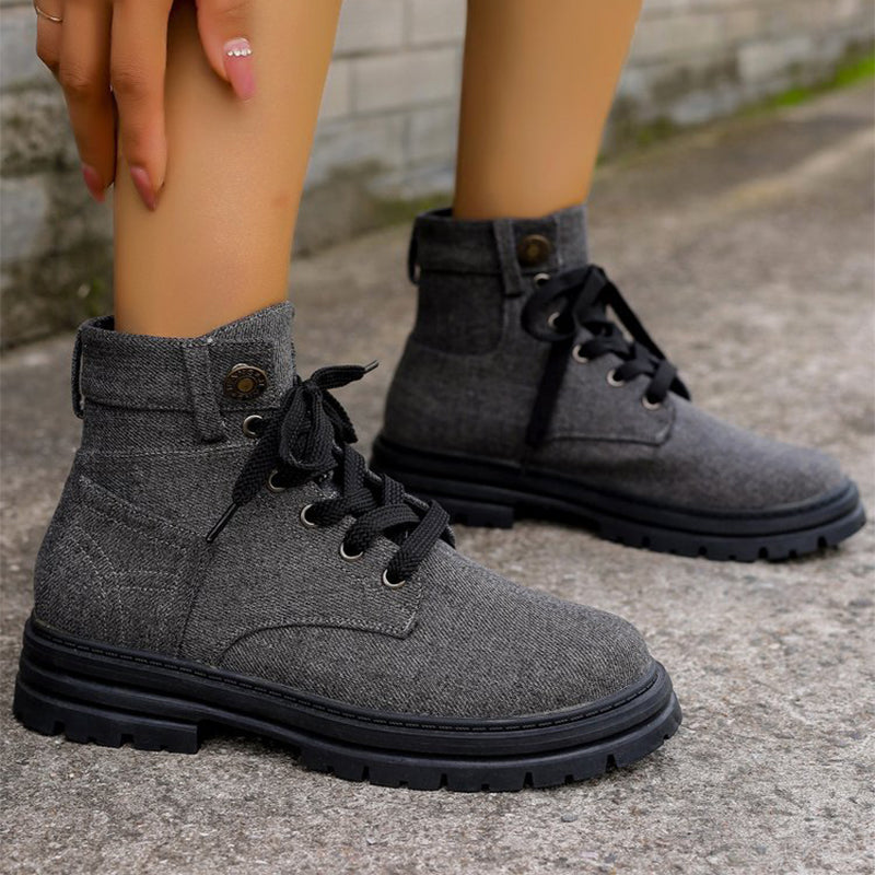 Elara | Veterschoenen van Denim voor Dames