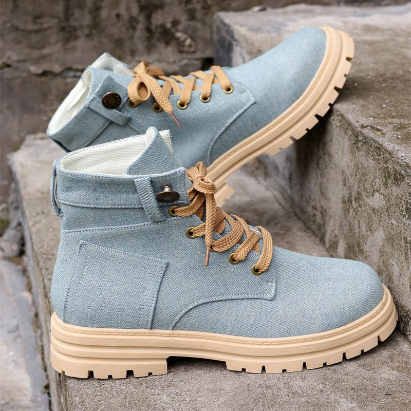 Elara | Veterschoenen van Denim voor Dames