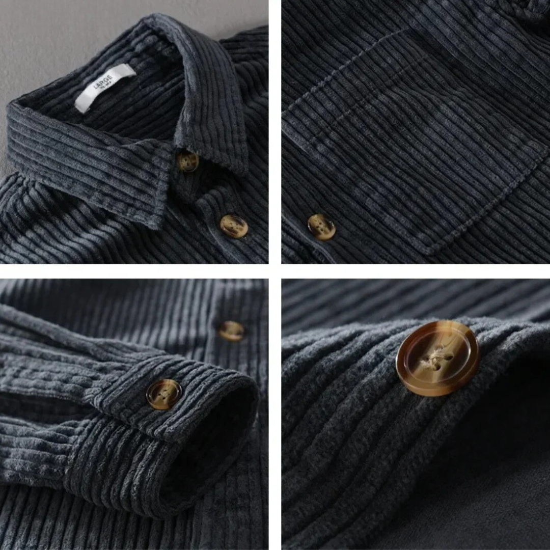 Bas™ - Corduroy Overhemd met Knoopsluiting