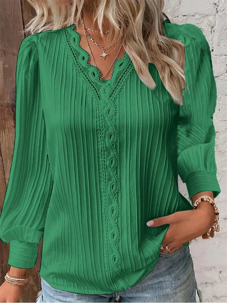 Jezel | Blouse met Kantdetails