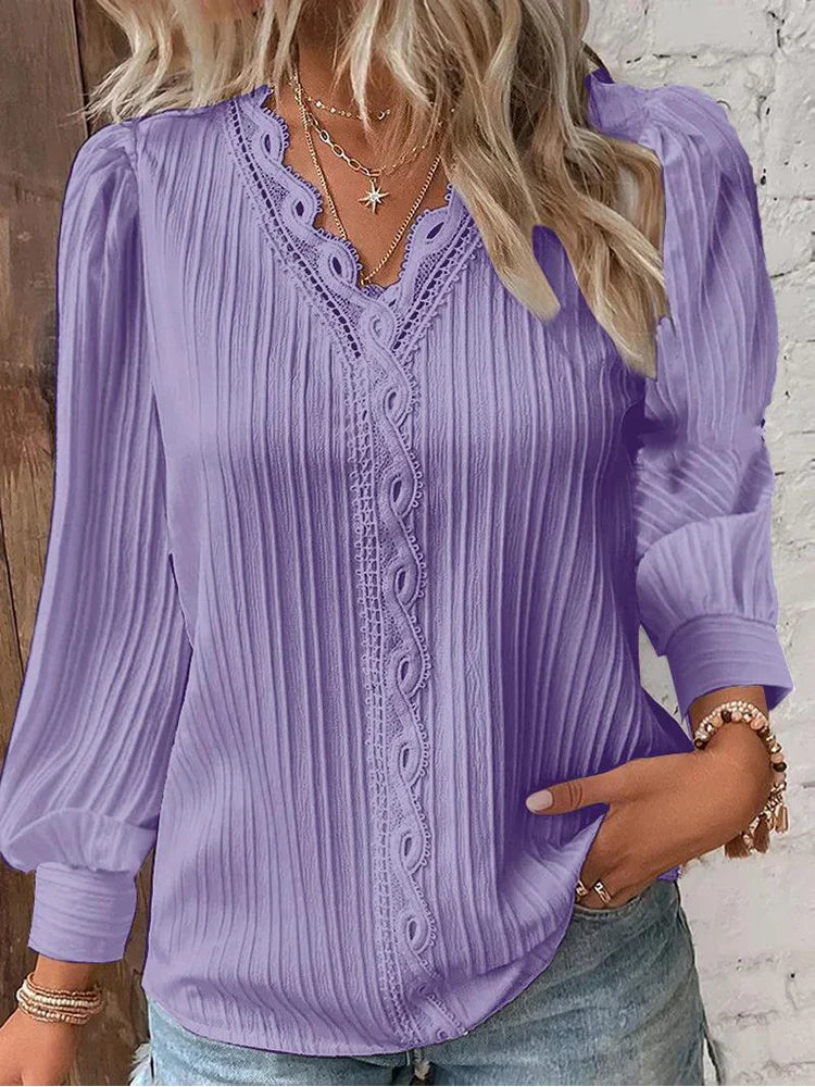 Jezel | Blouse met Kantdetails