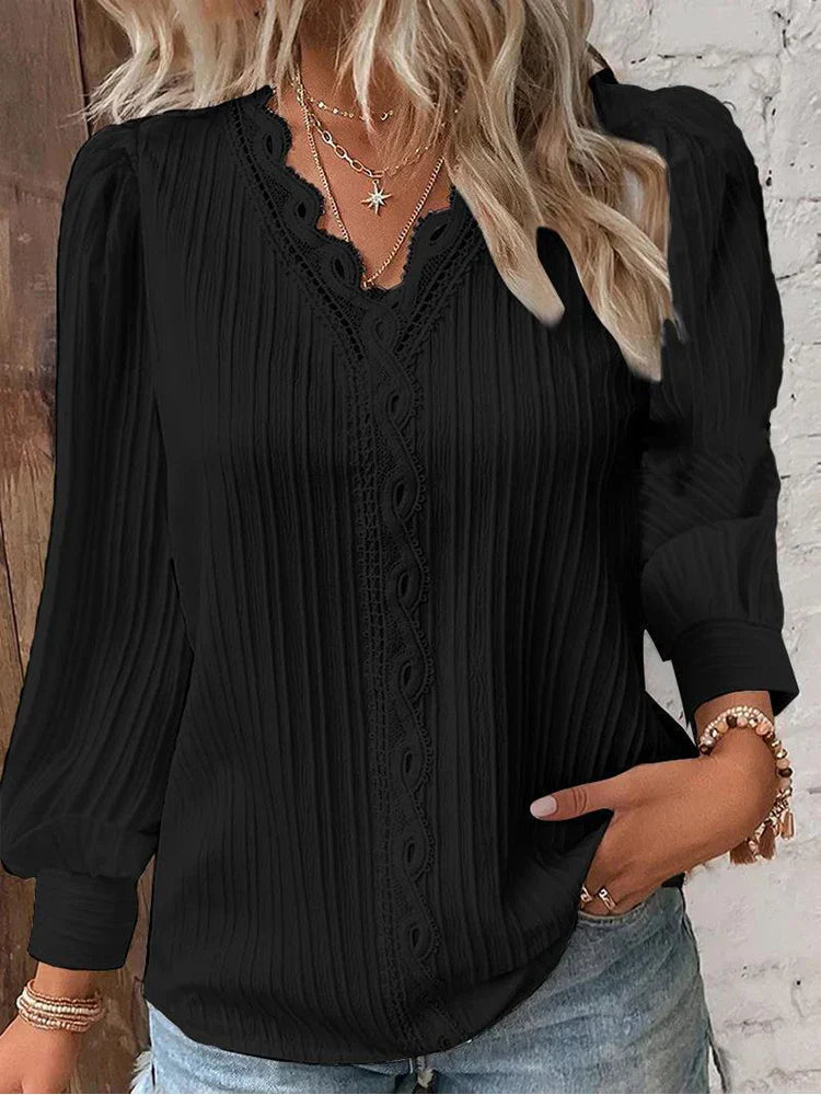 Jezel | Blouse met Kantdetails