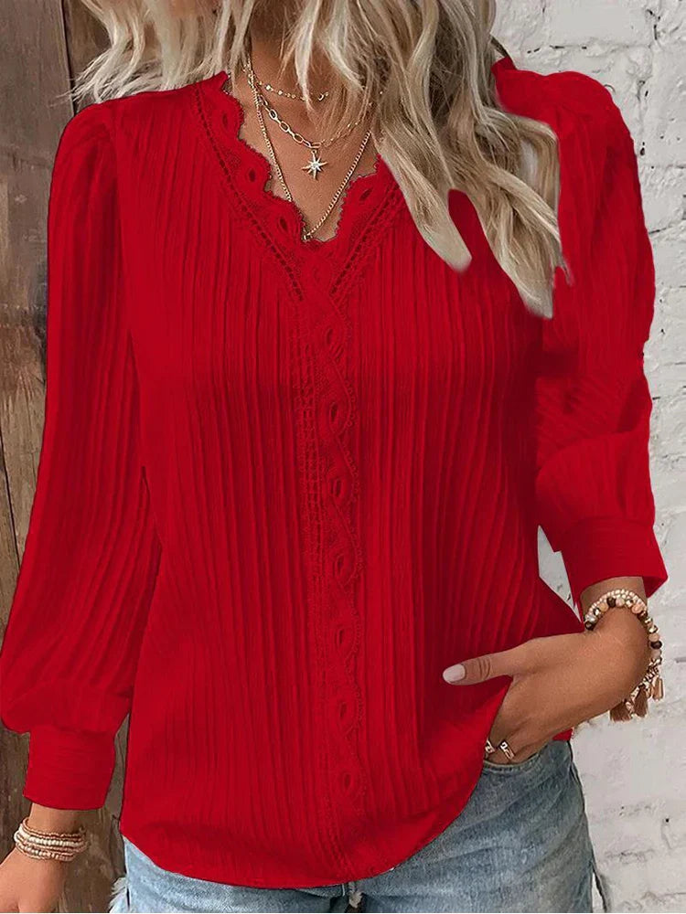 Jezel | Blouse met Kantdetails
