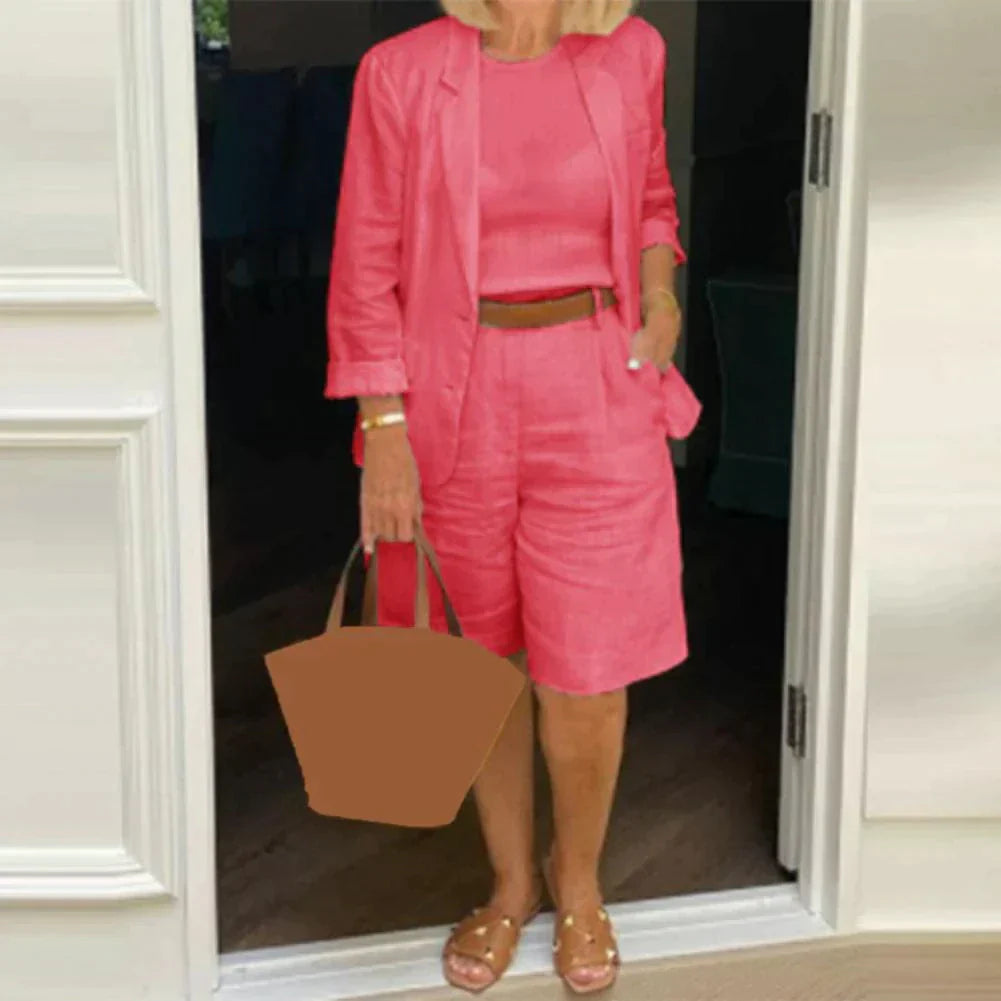 Marlies™ | Stijlvolle Blazer & Shorts Combinatie