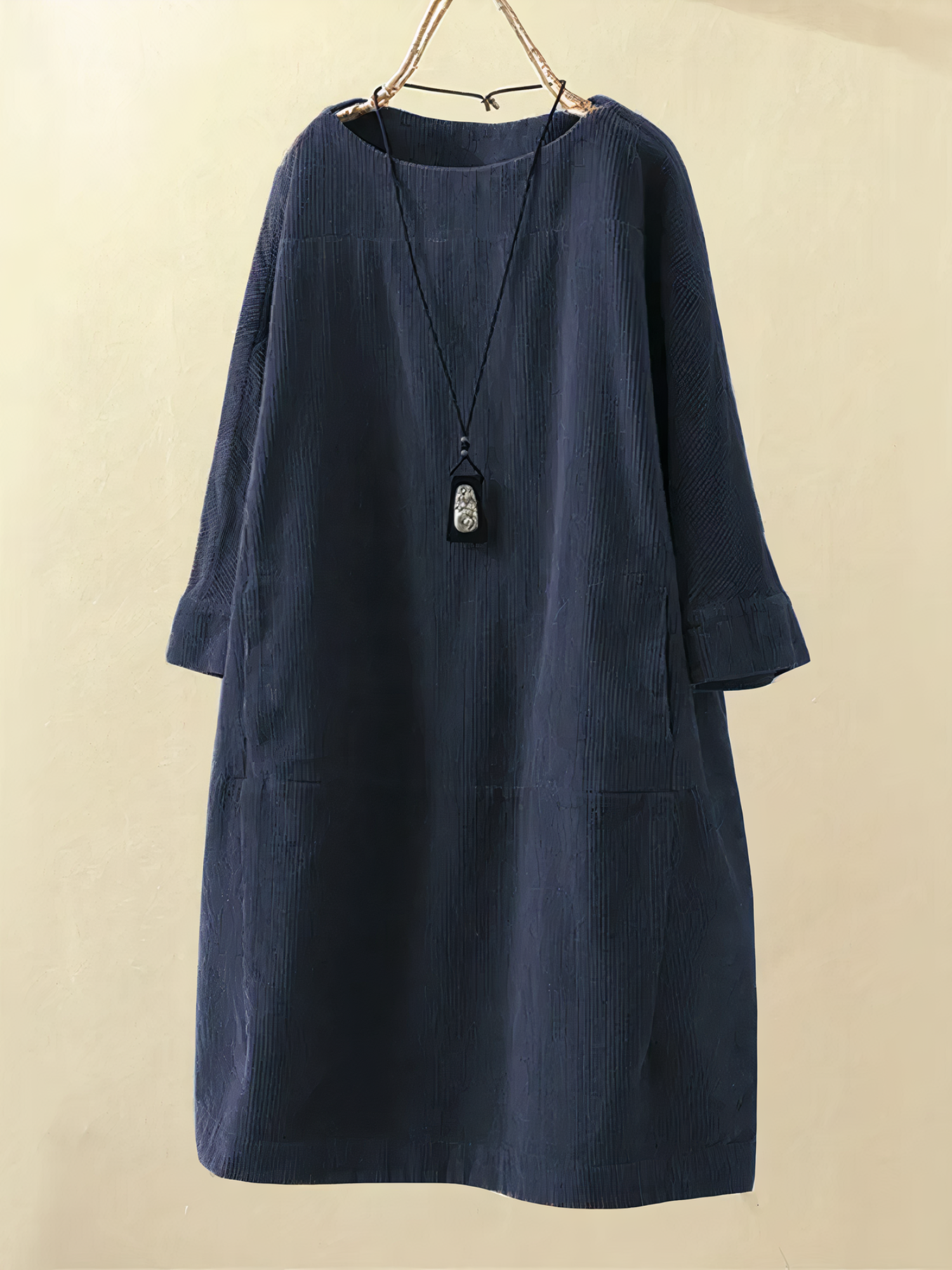 JOSE | Tijdloze Corduroy Midi-Jurk