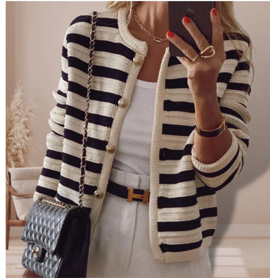 Josien™ - Gebreide Strepen Blazer