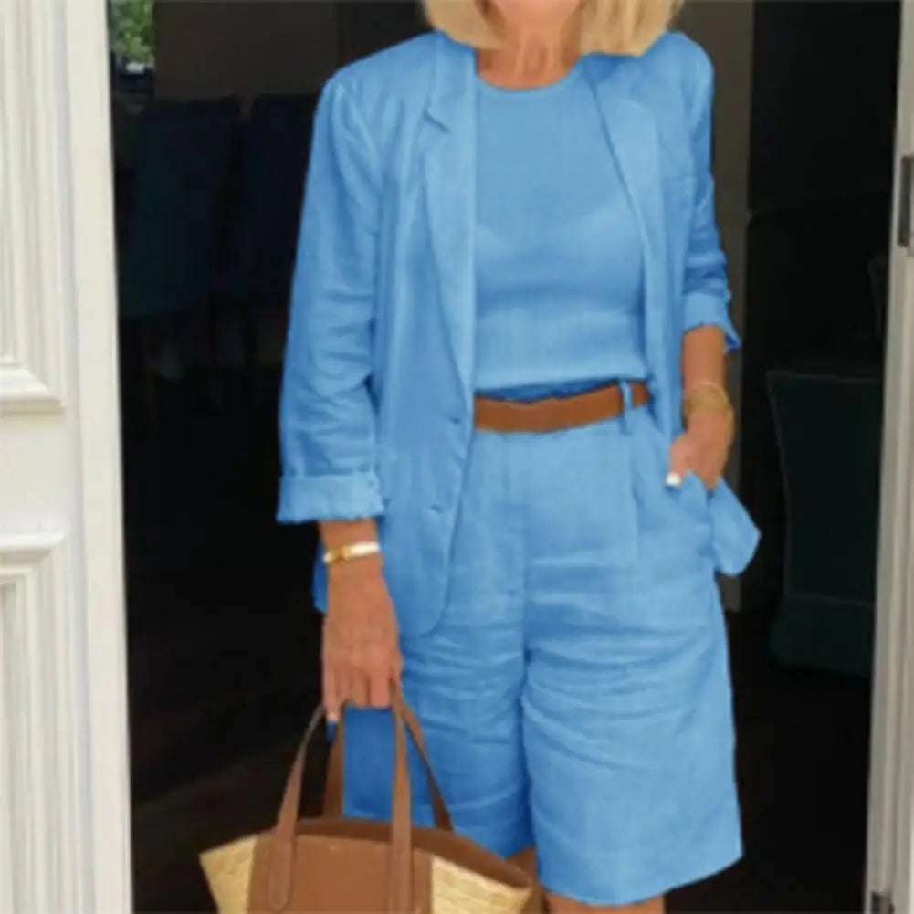 Marlies™ | Stijlvolle Blazer & Shorts Combinatie