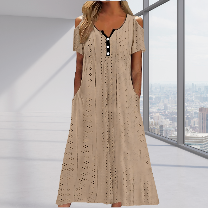 Lola™ - Elegante Zomerjurk met Knoopdetails