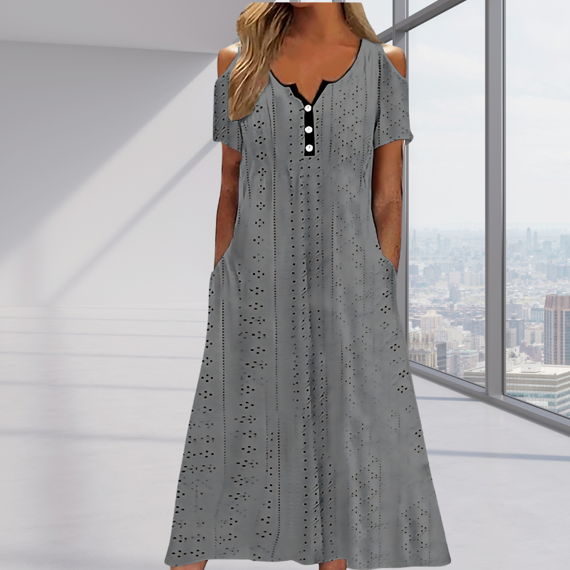 Lola™ - Elegante Zomerjurk met Knoopdetails