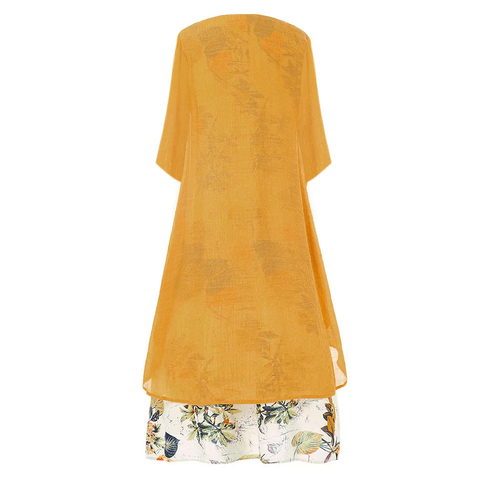 Anaïs™ - Vintage Zomerjurk met Bloemenpatroon