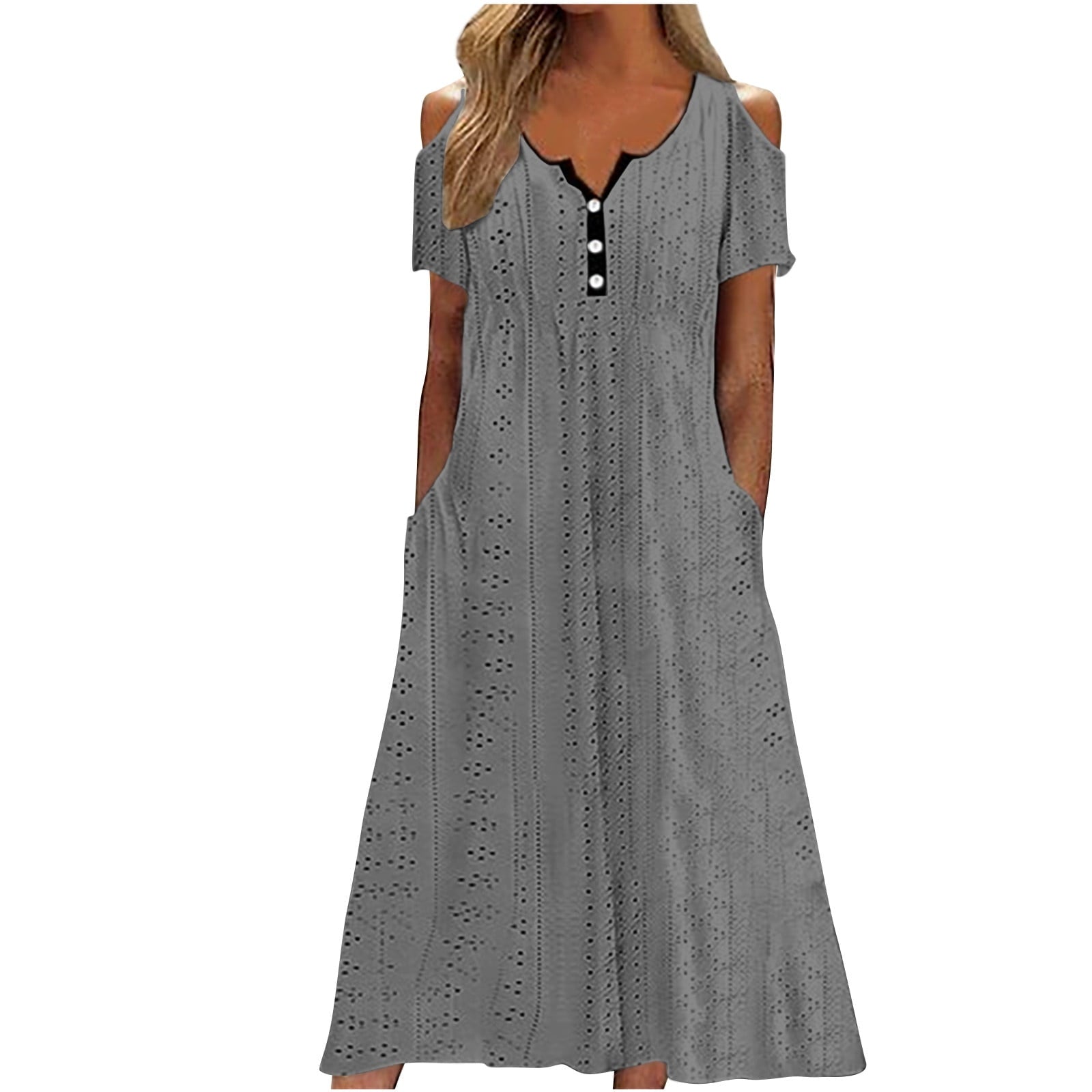 Lola™ - Elegante Zomerjurk met Knoopdetails