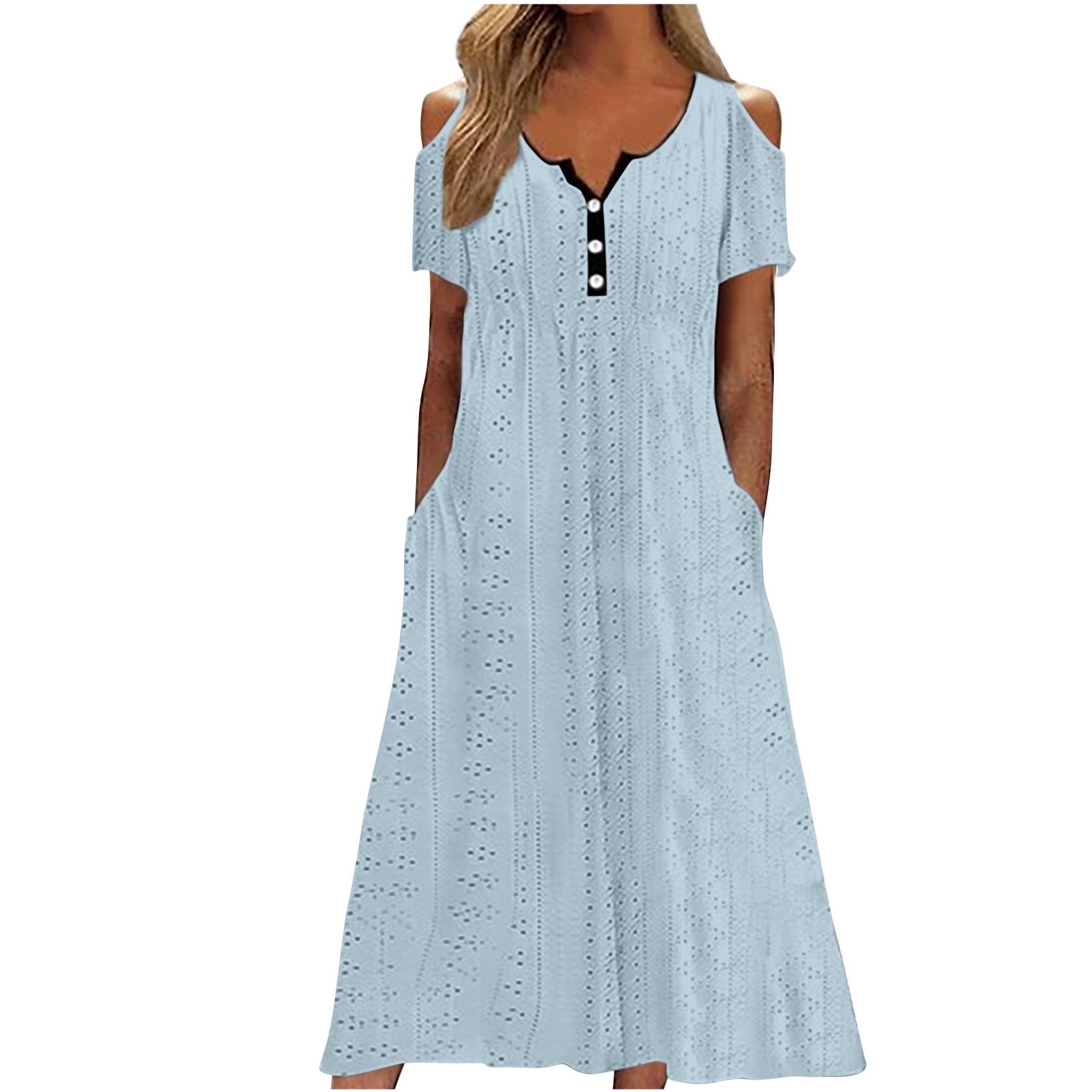 Lola™ - Elegante Zomerjurk met Knoopdetails