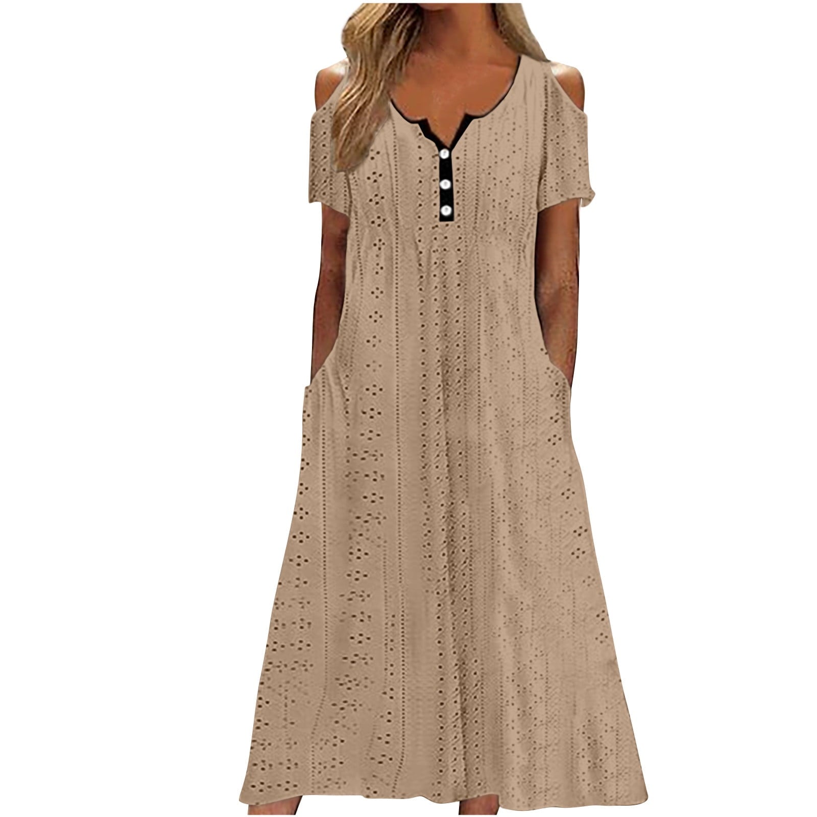 Lola™ - Elegante Zomerjurk met Knoopdetails