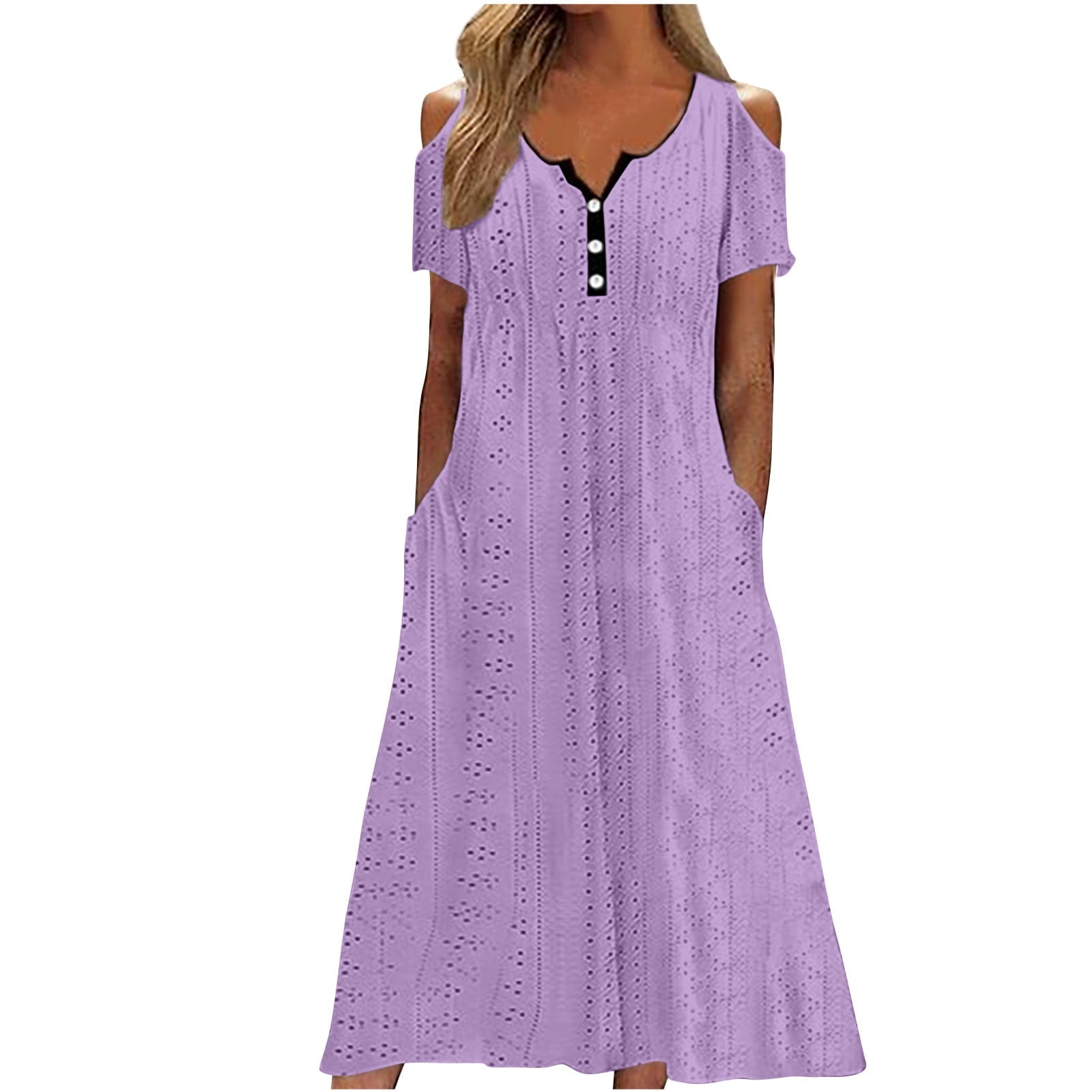 Lola™ - Elegante Zomerjurk met Knoopdetails