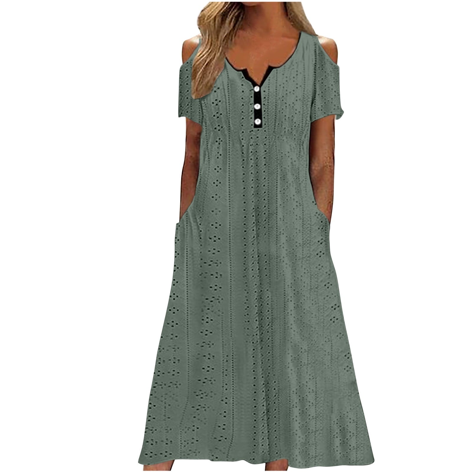 Lola™ - Elegante Zomerjurk met Knoopdetails