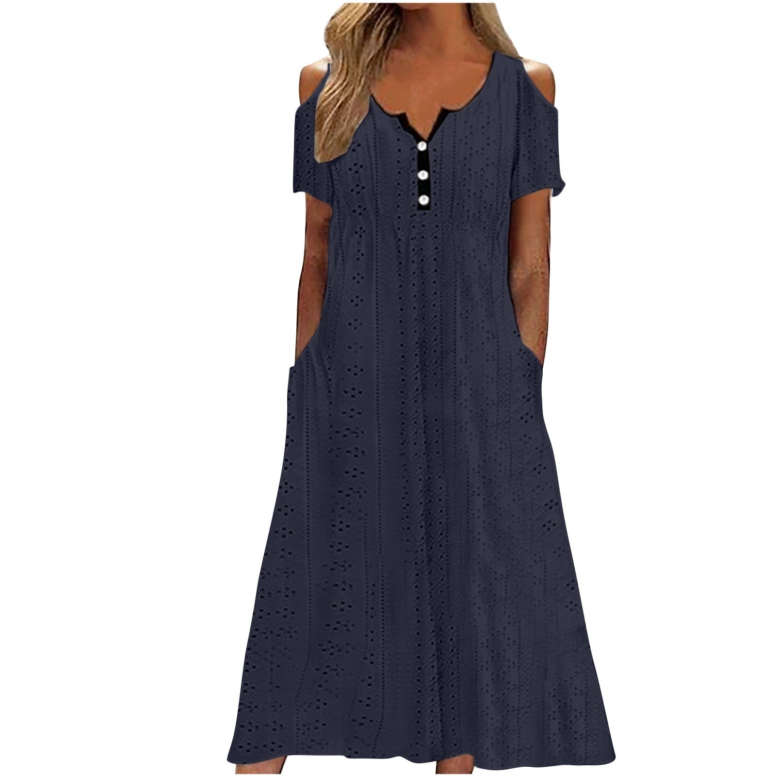 Lola™ - Elegante Zomerjurk met Knoopdetails