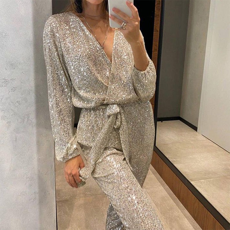 Ivonne | Schitterende Pailletten Jumpsuit