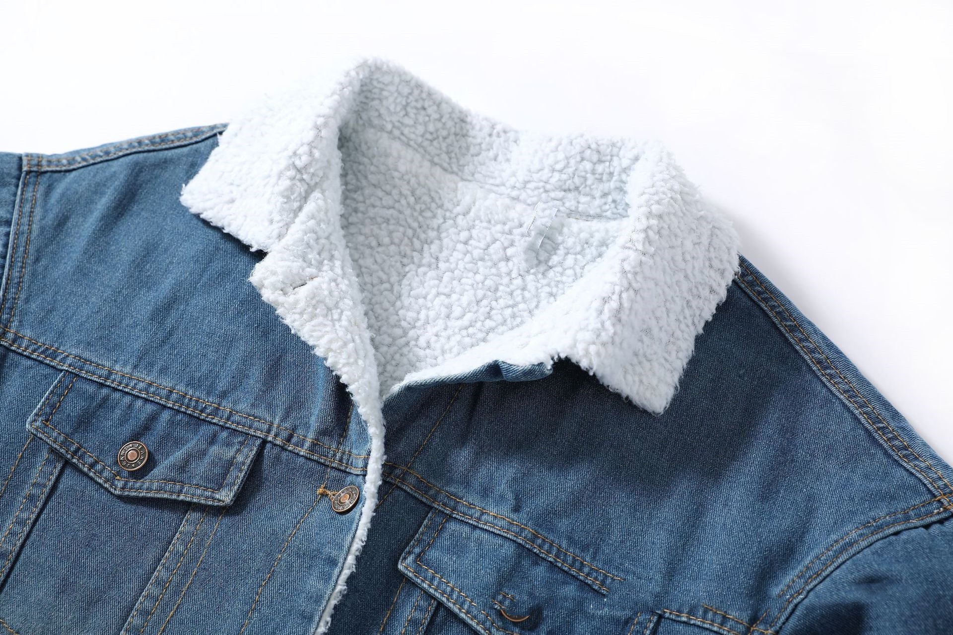 Lena | Denim Jas met Wolvoering voor Dames