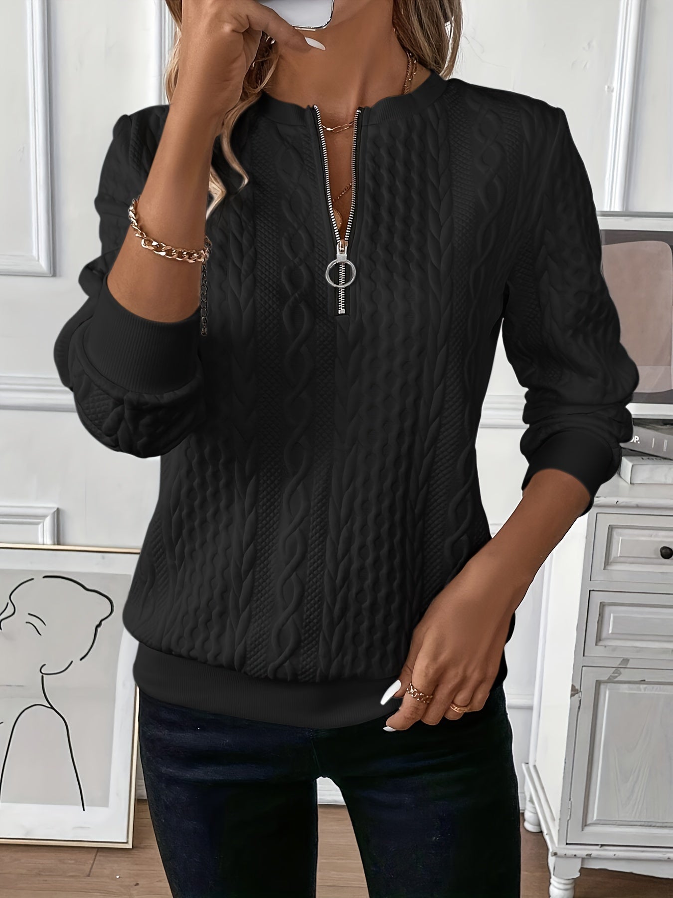 Lina™ | Elegante Sweater met Ritssluiting