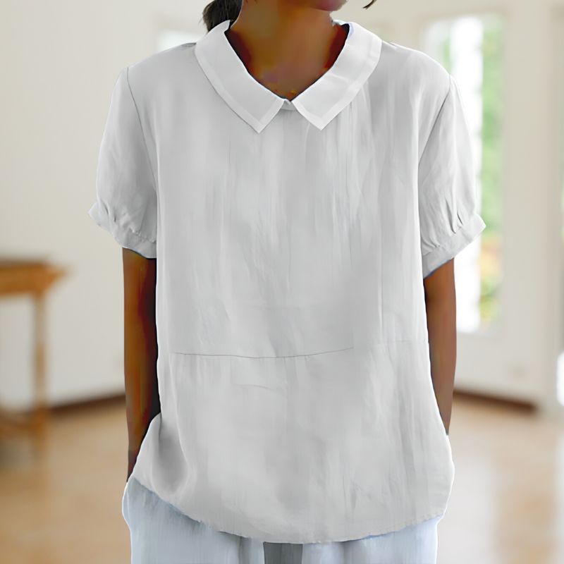 Lowen™ - Klassieke Linnen Blouse met Kraag