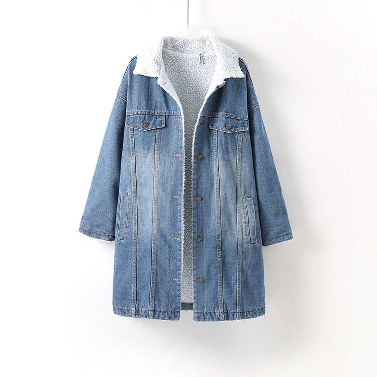 Lena | Denim Jas met Wolvoering voor Dames