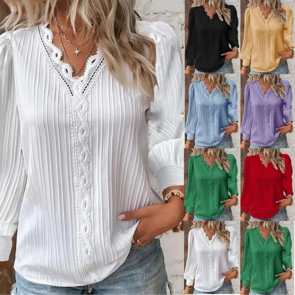 Jezel | Blouse met Kantdetails