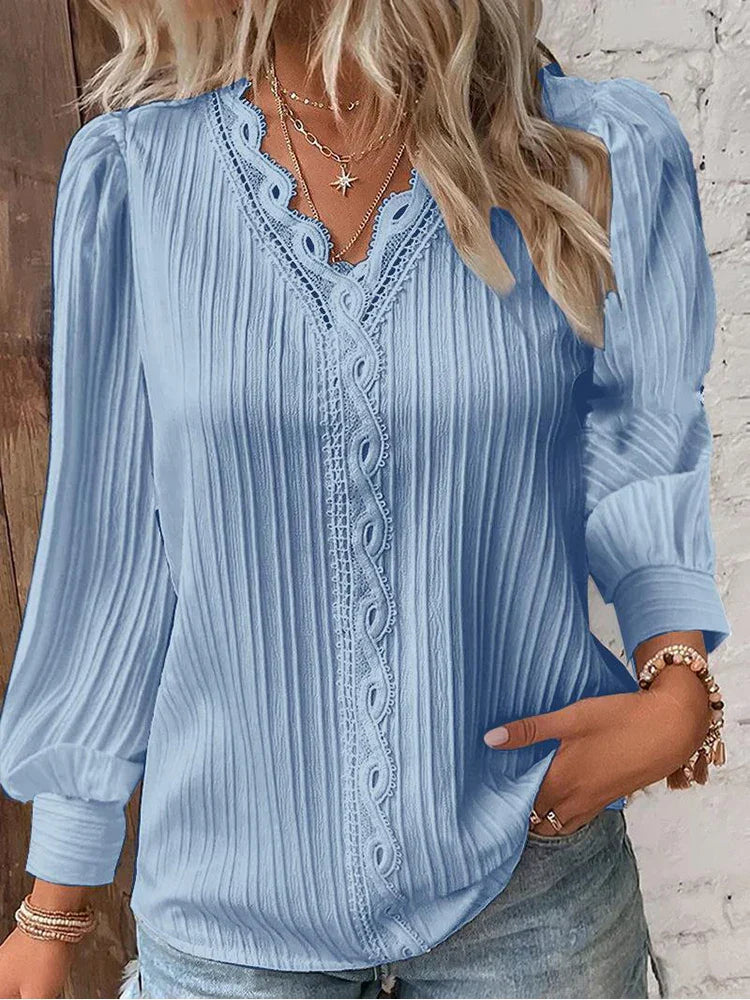 Jezel | Blouse met Kantdetails