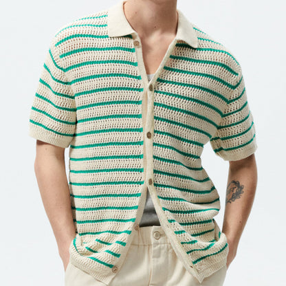 Daniel™ - Gestreepte Gebreide Heren Blouse