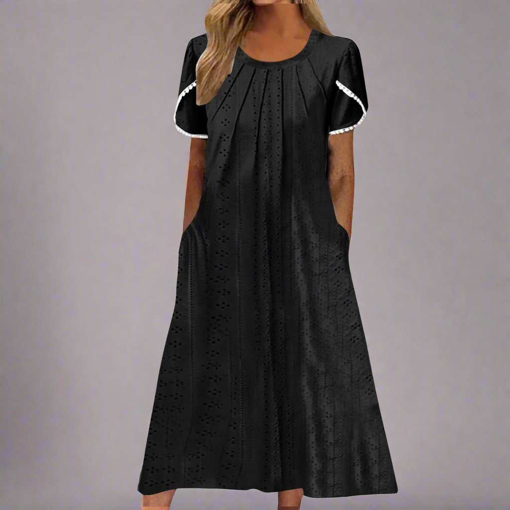 Paulien™ - Casual Jurk met Geborduurde Acccenten