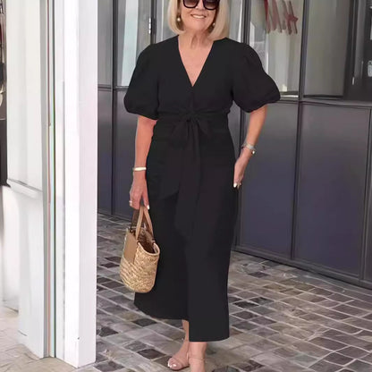 Nadine™ - Elegante Katoenen Midi-Jurk