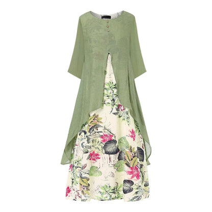 Anaïs™ - Vintage Zomerjurk met Bloemenpatroon