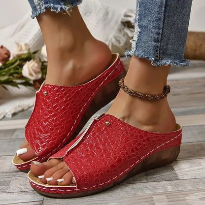 Paola™ - Klassieke Orthopedische Sleehak Sandalen