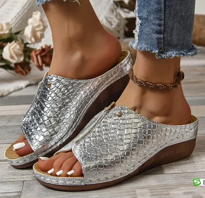 Paola™ - Klassieke Orthopedische Sleehak Sandalen