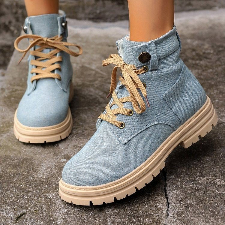 Elara | Veterschoenen van Denim voor Dames