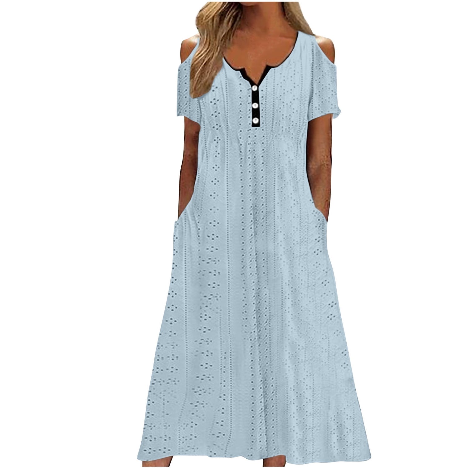 Lola™ -  Elegante Zomerjurk met Knoopdetails