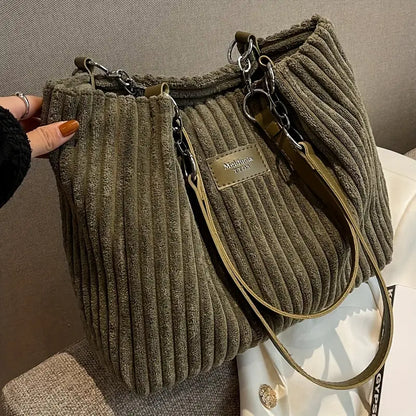 Jenna™ | Elegante Corduroy Tas